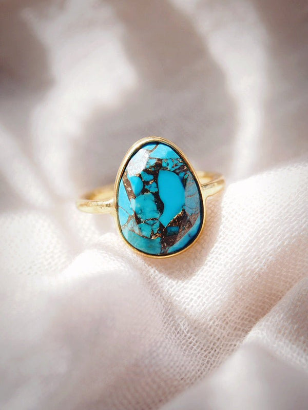 Rings - Statement Turquoise Ring - Kahiau - ke aloha jewelry