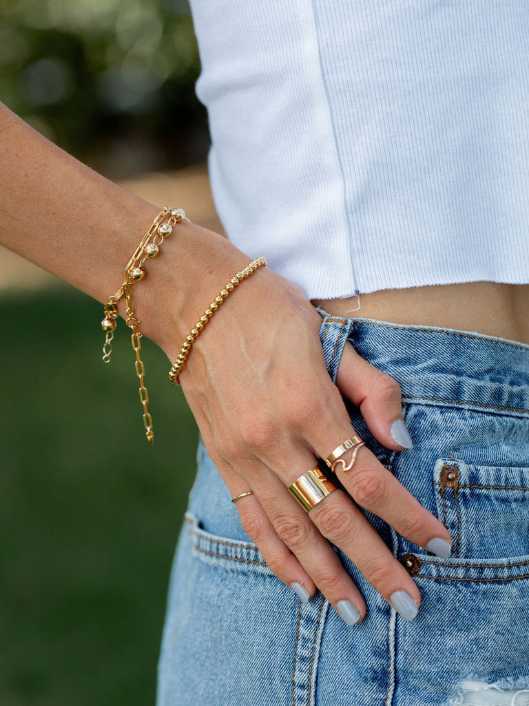 Rings - Thick Wide Gold Ring - Koa - ke aloha jewelry