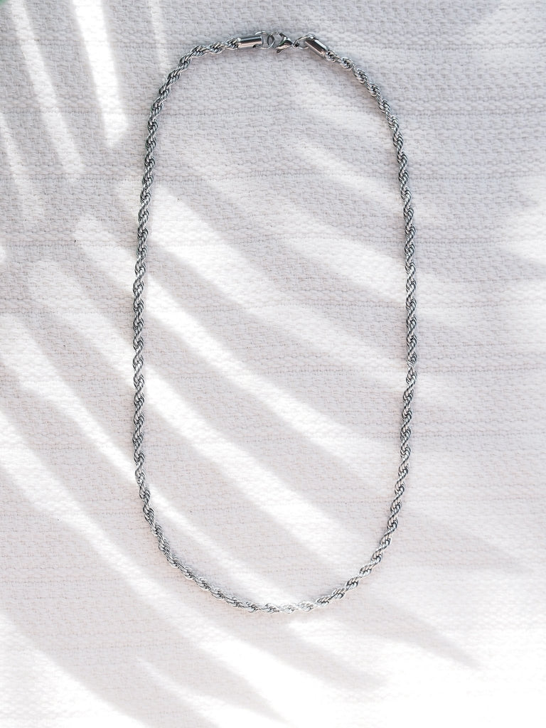 Stainless Steel Necklace - Unisex Men's Thick Stainless Steel Rope Chain - Kaikane - ke aloha jewelry