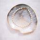 White Rice Pearl & Gold Bead Adjustable Anklet - Gold Keʻokeʻo