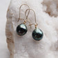 Gold Tahitian Pearl Drop Earrings - Alaula