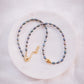 Peacock Freshwater Pearl Necklace with Gold Pikake Bead - Haʻihaʻi