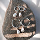 Silver Baroque Pearl Latch Hoop Earrings - Kēhau