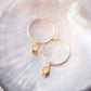 Gold Filled Pikake Charm Hoop Earrings - Hoʻopuni