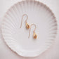 Gold Pikake Charm Ear Wire Earrings - Popohe