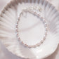 Gray Rice Pearl & Silver Bead Adjustable Bracelet - Silver Āhiahi