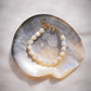 Mother of Pearl Pikake Beaded Bracelet - Gold Lāhela