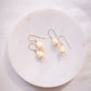 Resin Pikake & Pearl Drop Earrings - Gold or Silver Kupuna