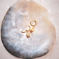 Gold Pikake Huggie Hoop Earrings - Apo