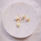 Resin Pikake & Pearl Drop Earrings - Gold or Silver Kupuna