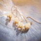 Resin Pikake & Pearl Drop Earrings - Gold or Silver Kupuna