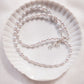 Gray Rice Pearl & Silver Bead Adjustable Necklace - Silver Āhiahi