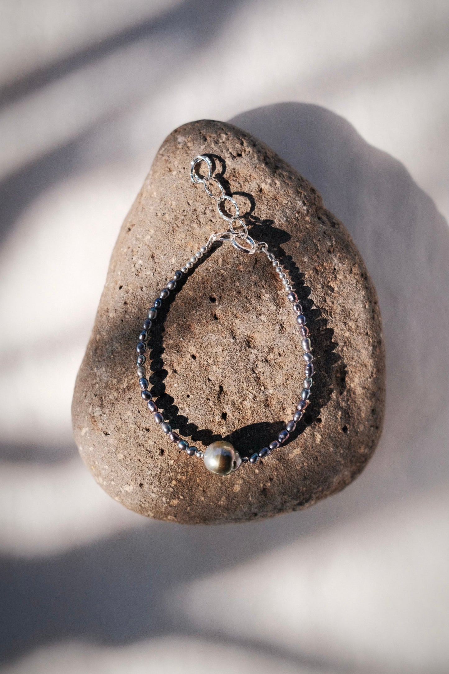 Genuine Tahitian Pearl Bracelet - Silver Kaimalie