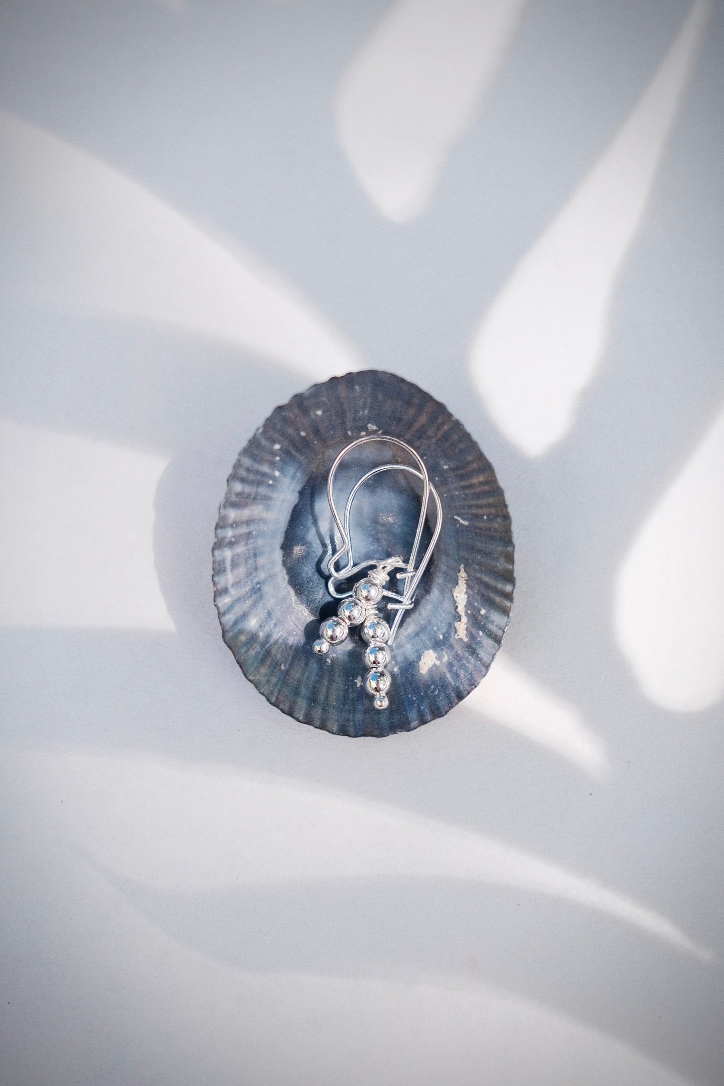 Dainty Silver Drop Earrings - Keilana