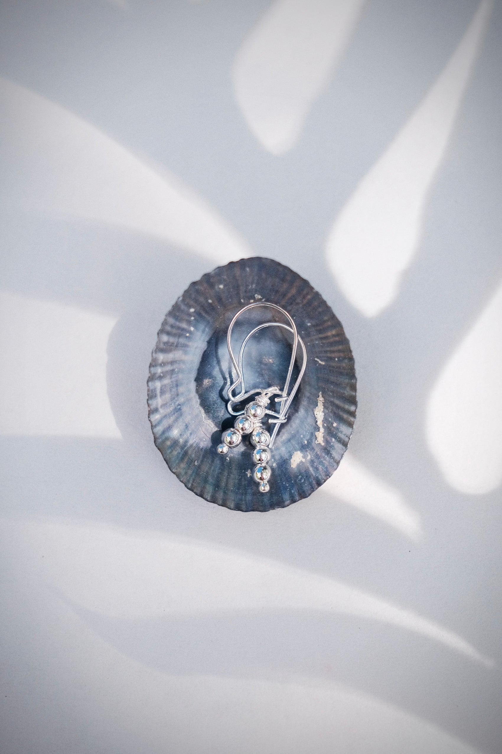 Dainty Silver Drop Earrings - Keilana