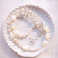 Luminous Pearl & Pikake Beaded Necklace - Silver Heleleʻi