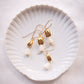 Mother of Pearl & Gold Pikake Dangle Earrings - Lāhela