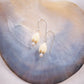 Resin Pikake & Pearl Drop Earrings - Gold or Silver Kupuna