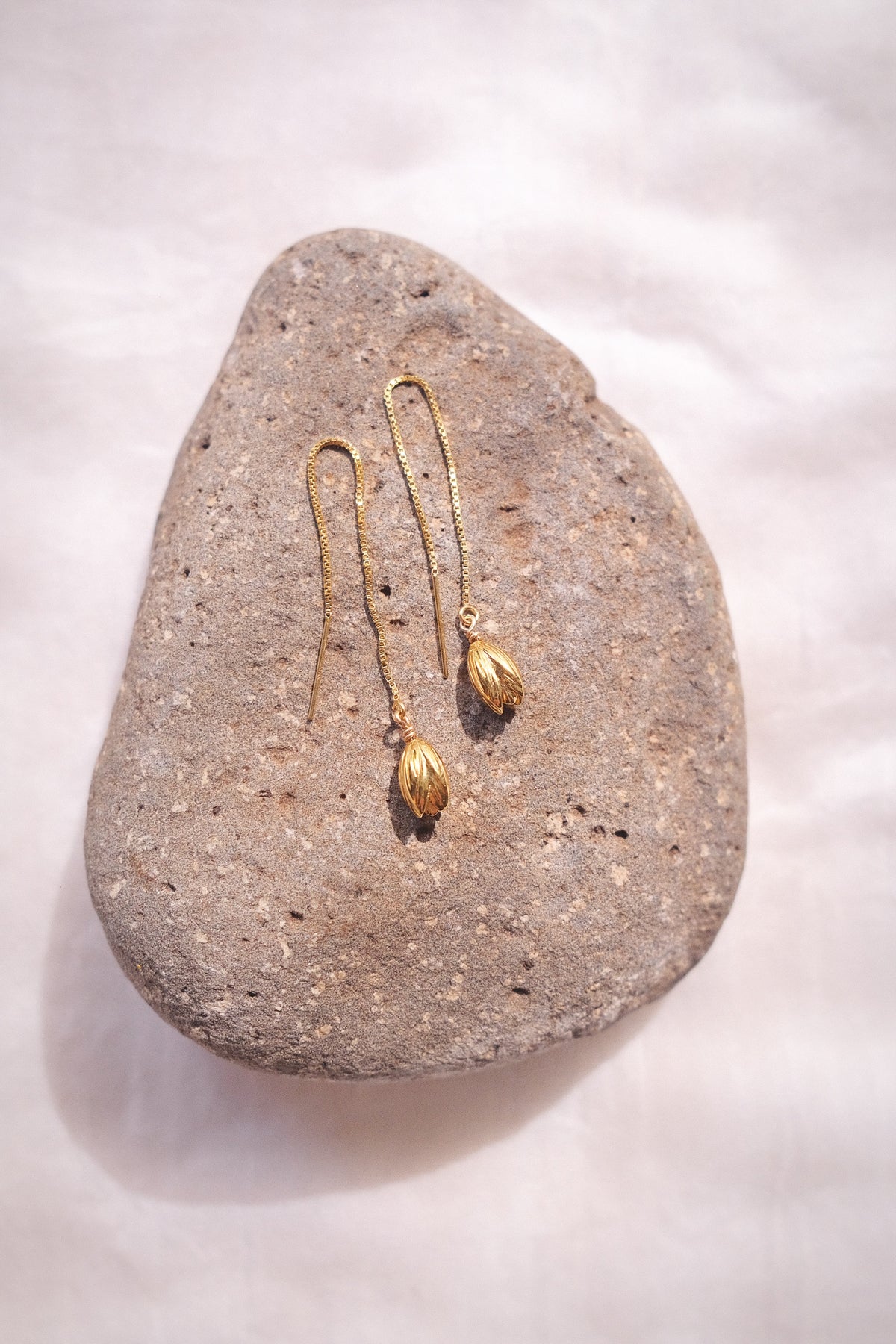 Gold Pikake Threader Earrings - Mānai