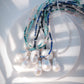 Flameball Baroque Pearl and Gemstone Necklace - Silver Keahi
