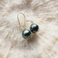 Gold Tahitian Pearl Drop Earrings - Alaula