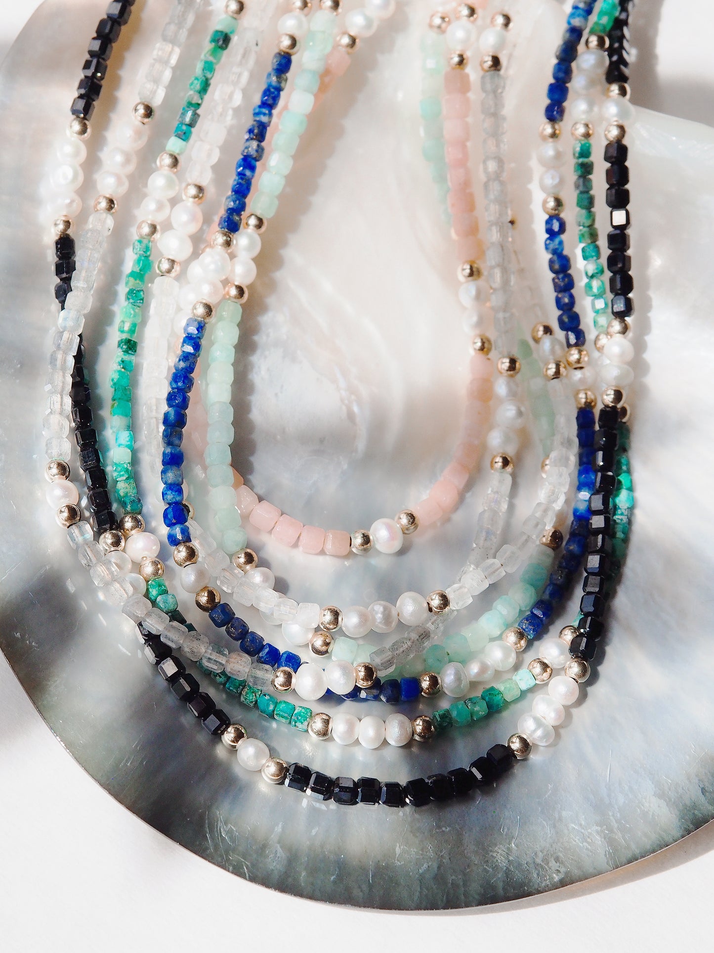 Gemstone and Pearl Necklace - Ke'ala