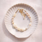 Luminous Pearl & Pikake Beaded Bracelet - Gold Heleleʻi