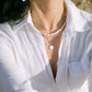 Unisex Men's White Pearl Necklace - Makoa