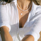 Unisex Men's White Pearl Necklace - Makoa