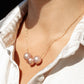Triple Floating Pink Pearl Necklace - Lokalani