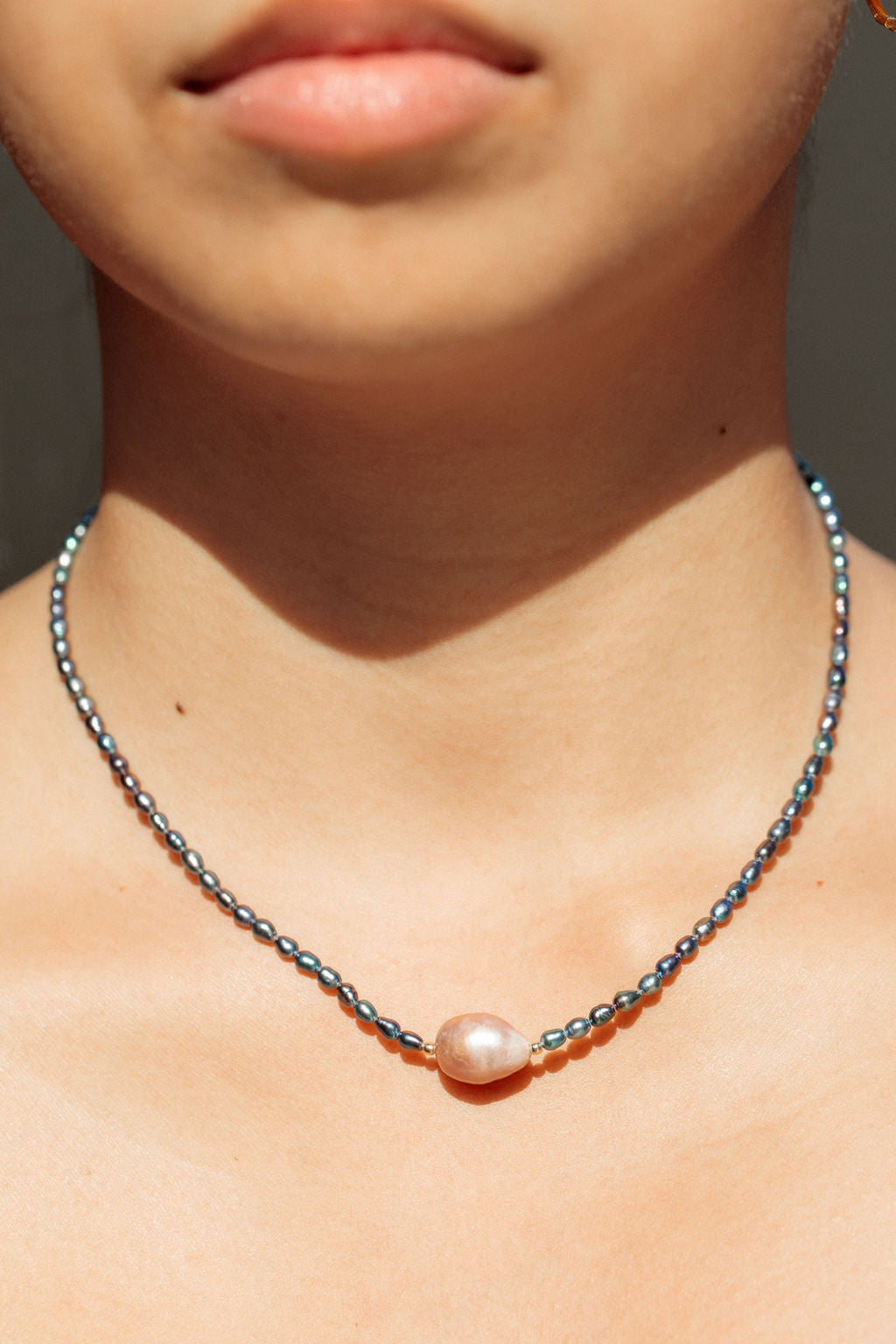 Baroque Pink Pearl Choker Necklace - Kaimalie