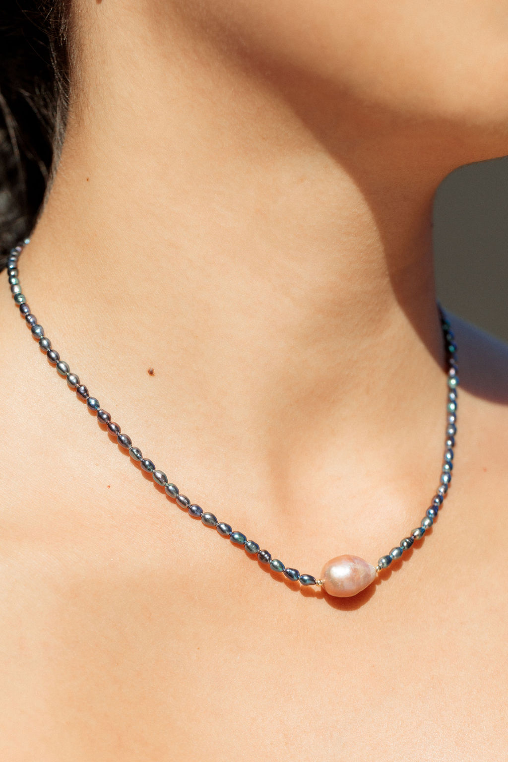 Baroque Pink Pearl Choker Necklace - Kaimalie
