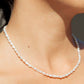 Silver Dainty White Pearl Necklace - Maile