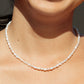Silver Dainty White Pearl Necklace - Maile