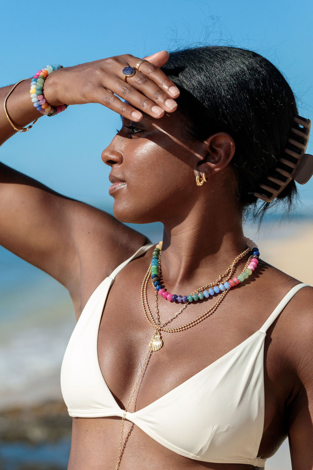 Gold Scallop Shell Charm