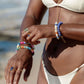 Sale - Stretchy Candy Gemstone and Pearl Bracelet - Momona
