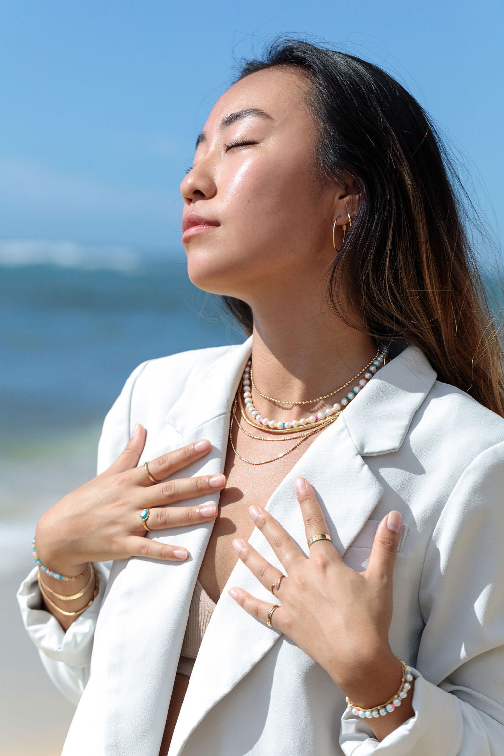 Dot Dash Gold Chain Necklace - Kaulana