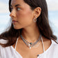 Genuine Tahitian Pearl Choker Necklace - Silver Kaimalie