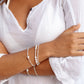White Pearl and Gemstone Bracelet - Silver Haukea