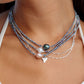 Baroque White Pearl Choker Necklace - Silver Kaimalie