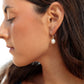 White Freshwater Pearl Drop Earrings - Gold Haukea