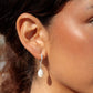 Sterling Silver Latch Pikake Hoop Earrings - Healani