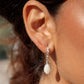 Sterling Silver Latch Pikake Hoop Earrings - Healani
