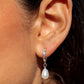 Silver Baroque Pearl Latch Hoop Earrings - Kēhau
