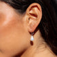 Silver Flameball Pearl Drop Earrings - Kiele