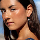 Silver Flameball Pearl Drop Earrings - Kiele