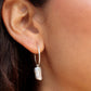 Mini Biwa Pearl Hoop Earrings - Silver Kaimana