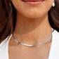 Sterling Silver Herringbone Chain Necklace - Konani