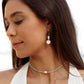 Silver Asymmetrical Shell & Pearl Earrings - Momi