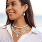 Peruvian Blue Opal Silver Necklace - Mana'olana